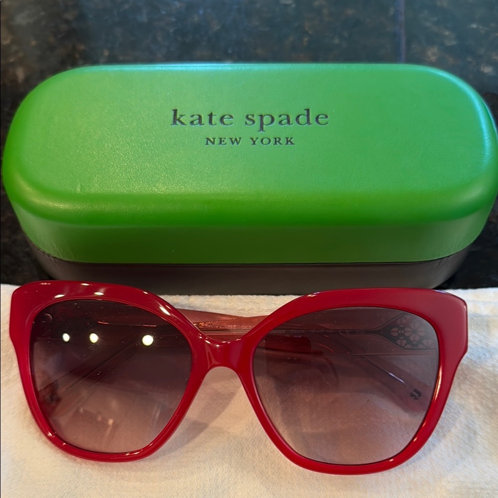 Kate Spade Bold Red Sunglasses